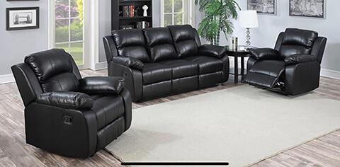 3 x 1 x 1 Lounge Suit with 4 Recliners