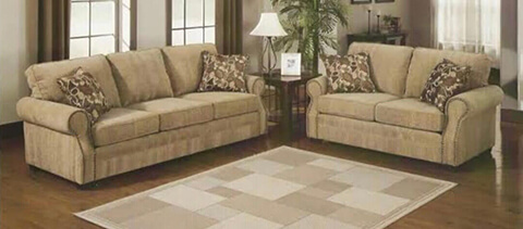 2 Seater Brown Lounge Suite